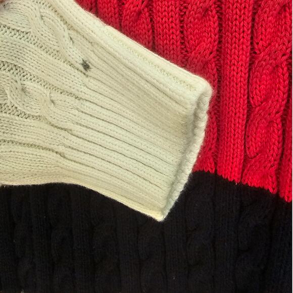 Tommy Hilfiger Flag Colorblock Crewneck Ribbed Knit Sweater - Picture 7 of 8
